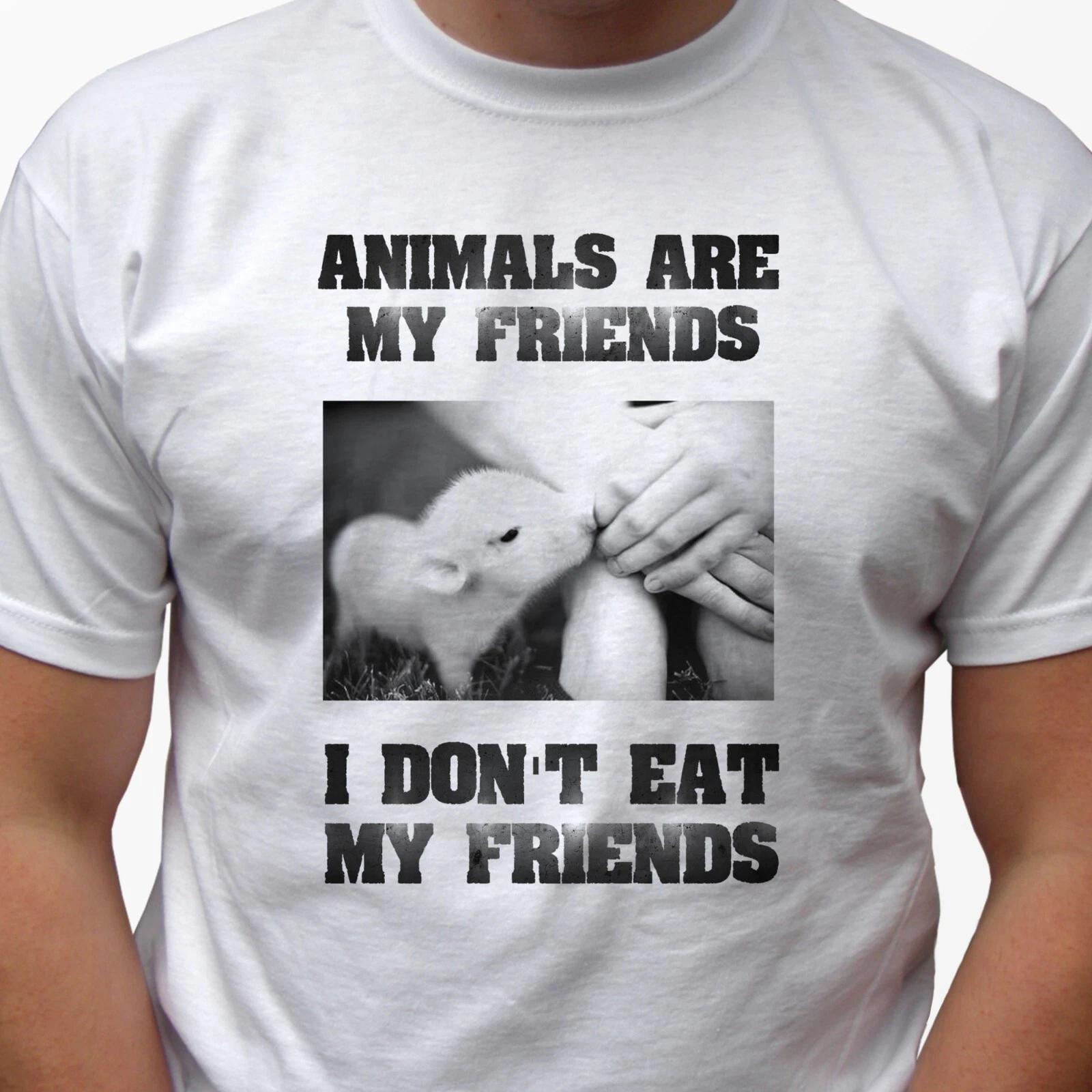 Vegan kids boys T-Shirt top vegetarian veggie dont eat our friends Love animals all sizes 120