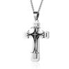 New Titanium Steel European and American Jewelry Titanium Steel Retro Multi Layer Cross Necklace Pendant