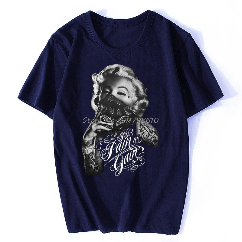 

Funny Gangster Bandana Sexy Tattoo T-Shirt. Summer Cotton Short Sleeve O-Neck Mens T Shirt New S