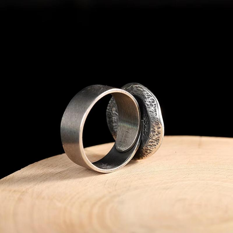 Ftcy Vintage Thai Copper Southern Red Ring For Women Ethnic Style Adjustable Finger Ring New Trend Fashion Retro Jewelry Gifts