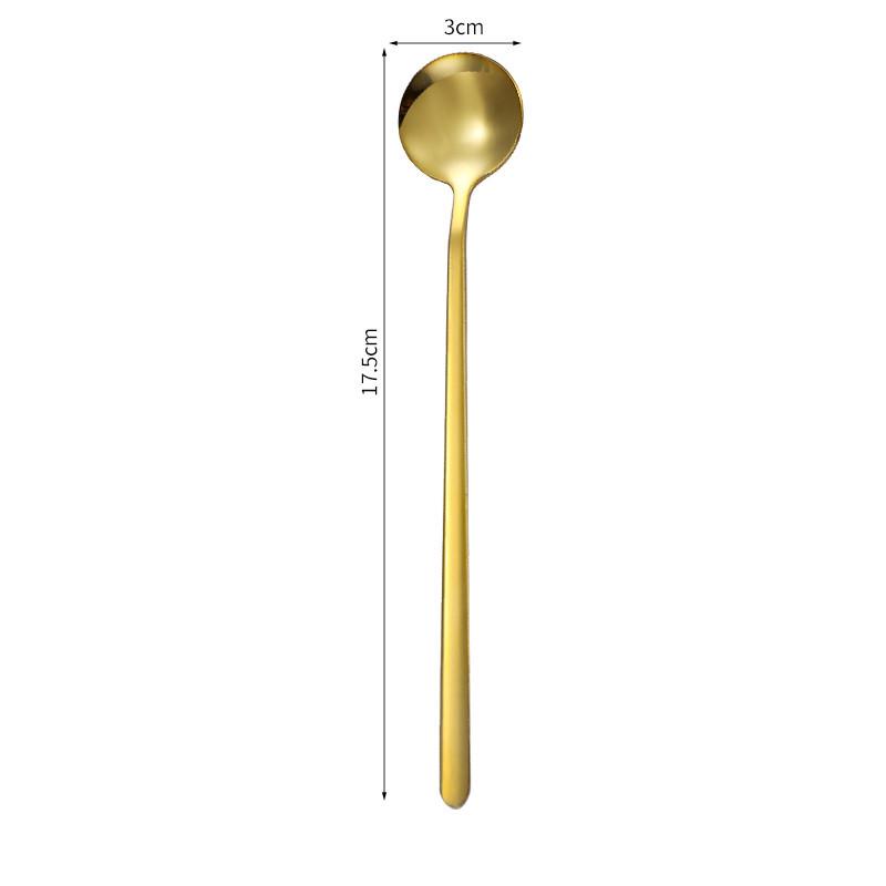 Creative High-Value Gold Stainless Steel Dessert & Coffee Spoon Souvenir
