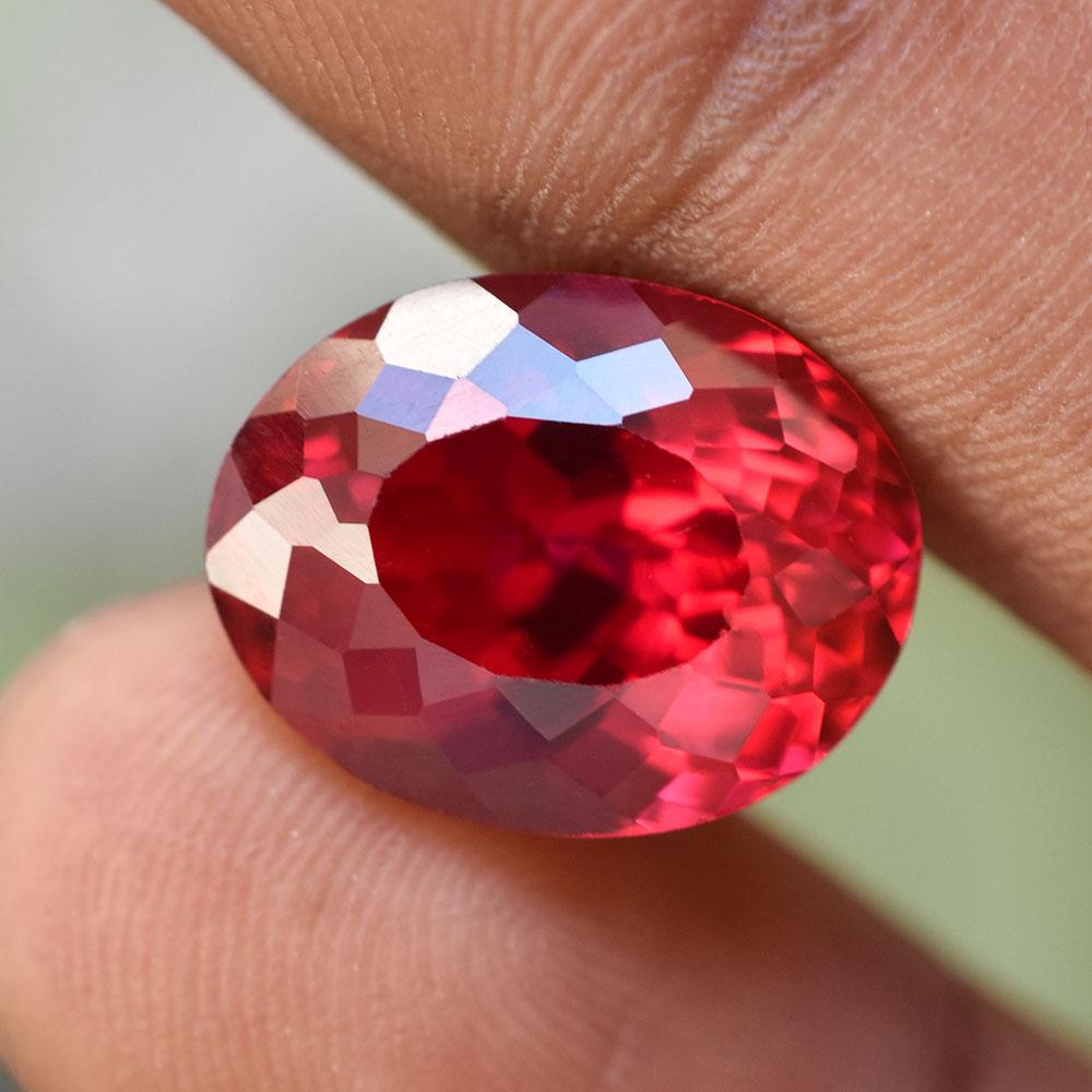 Natural Red Ruby Loose Gemstone Oval Cut 13 ct for Birthday for Jewelry Making and Gem Collections