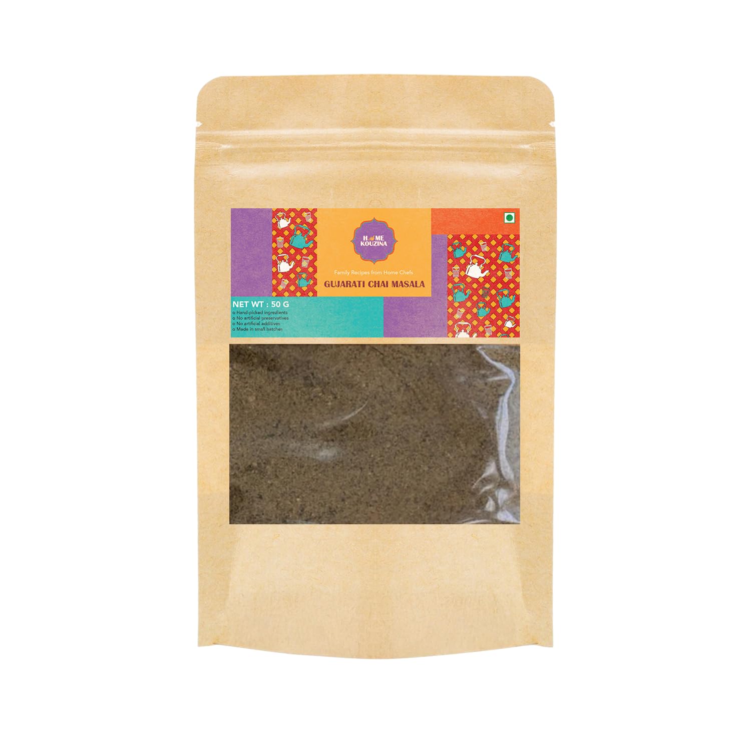 

Home Kouzina Gujarati Chai Masala - 50g | Traditional Gujarati Recipe | No Artificial Additives | Made in Small Batches | 100% Natural Ingredient