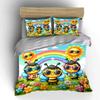 "Cheerful bees with rainbows" Bedding sets Duvet covers Pillowcases(1* Duvet Cover 2* Pillowcases without duvet insert)