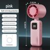 2026 High-Speed USB Rechargeable Mini Handheld Foldable Fan with Digital Display and Lanyard