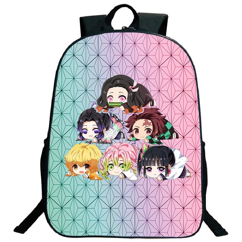 Demon Slayer Backpack Kimetsu No Yaiba Tanjiro Nezuko Kamado Teenarges Schoolbag Laptop Bag Boys Girls Rucksack Travel Shoulder Bags