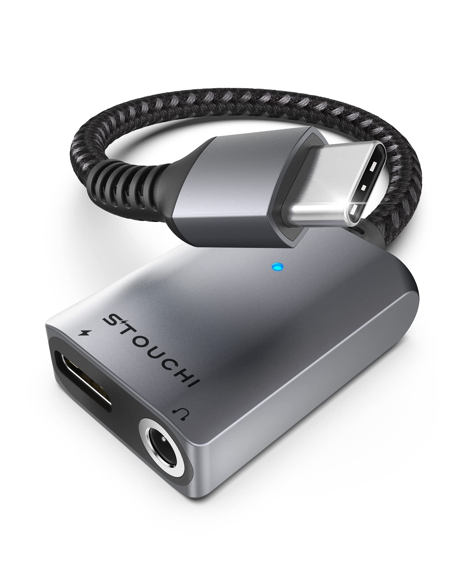 

USB Type C to Earphone Conversion Adapter Stouchi 2in1 DAC Equipped with Sound Quality 30W Fast Charging Compatible Wide Range of Interchangeability