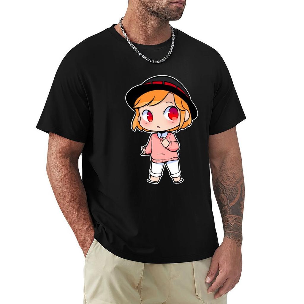 Rudy Chibi Tshirt Basic Solid Color Short Sleeve Cotton Top