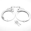 6,4oz pouta Stříbrná nerezová ocel Double Lock Módní pouta na hraní rolí pro dospělé