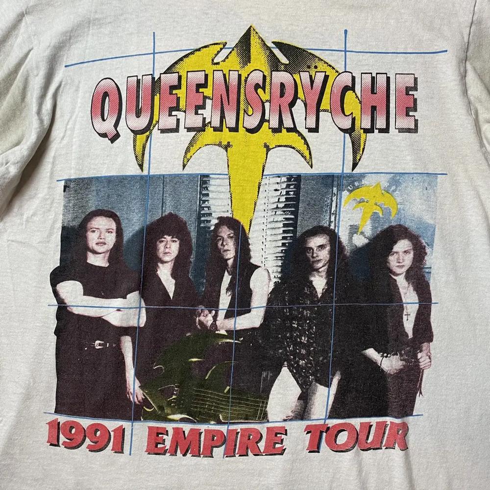 Vtg Queensryche Band 1991 Tour Cotton White T Shirt TR180 Unisex T-Shirt XXL