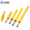 Yellow Fish Plastic Expansion Tube/Screw Set (6/8/10) - Includes Anchors, Self-tapping Screws, and Rubber Plugs.