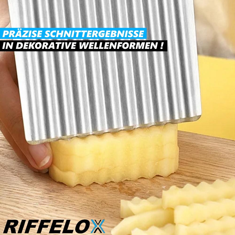 RIFFELOX Wavy Knife Wavy Cutting Knife Stainless Steel Ripple Fries Vegetables