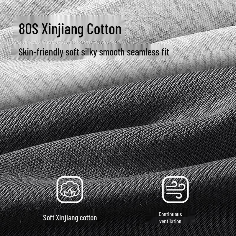 Mao Ren Men's Pure Cotton Antibacterial Boxer Briefs 3-Pack