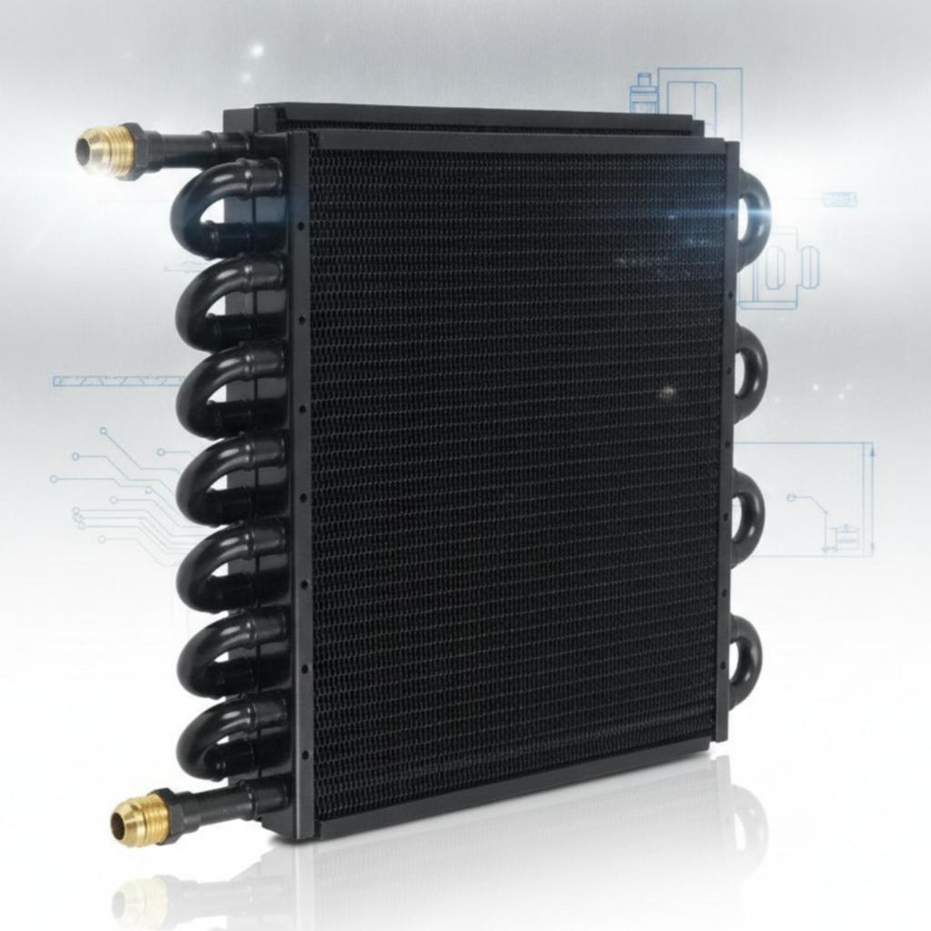 Car Climate Control Condenser Curved Side Tubes Cooling System 7.5 Mm Fittings 16row Silv