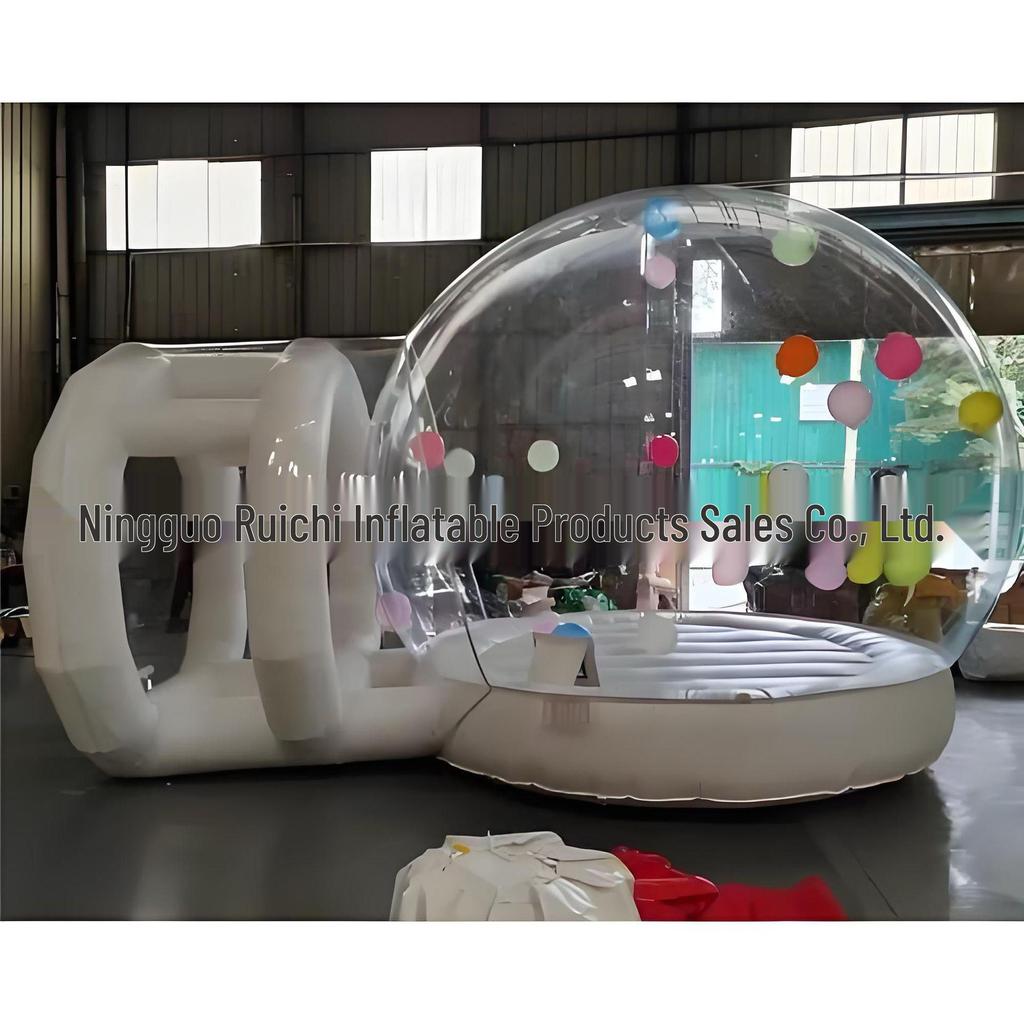 Starry Sky Inflatable Snowflake Bubble Tent - Christmas Decoration & Ad Display