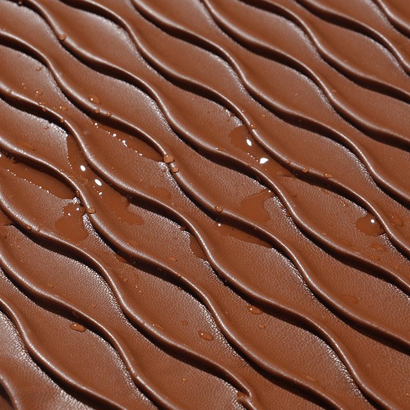 Wireless Quilted 3D Embossed Pleated PU Breathable Waterproof Stretch Fabric for Apparel, Bags, and Shoes