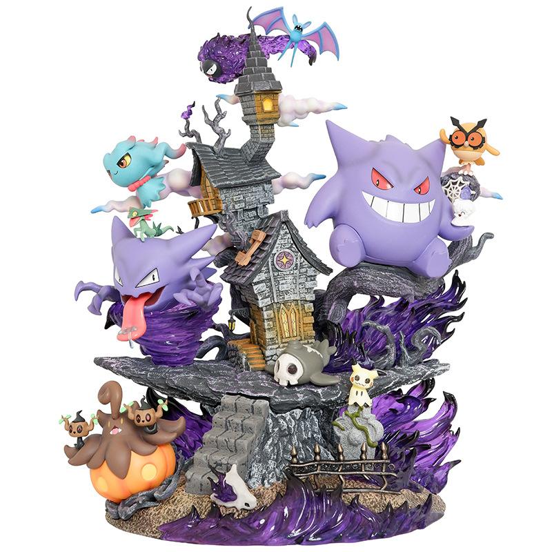 Kawaii Anime  Ghost Type Gengar Mimikyu Giratina PVC Action Figure Game Statue Collectible Model Kids Toys Doll Gifts