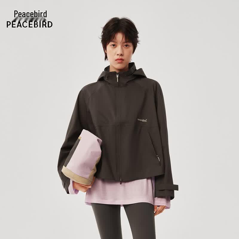 Peacebird Women s Hooded Casual Jacket A3BBG1411 S