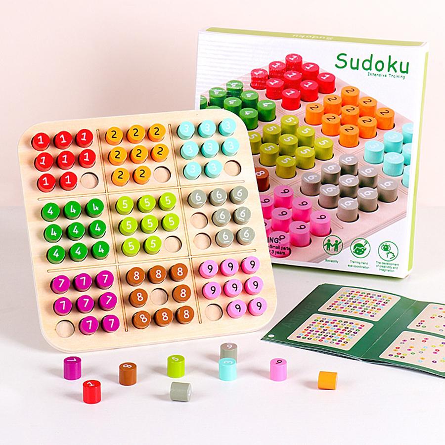 Çocuk Sudoku Oyunları Satranç Oyuncakları Bilişsel Renk Dijital Tahta Parti Oyunları Eğitici Sudoku Bulmacalar Ahşap Oyuncaklar Beyin Eğitimi