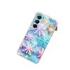 Foreign Trade Explosion Blue Small Fresh Snowflake Transparent Four Corners Anti-drop iPhone17Pro Summer Mobile Phone Case