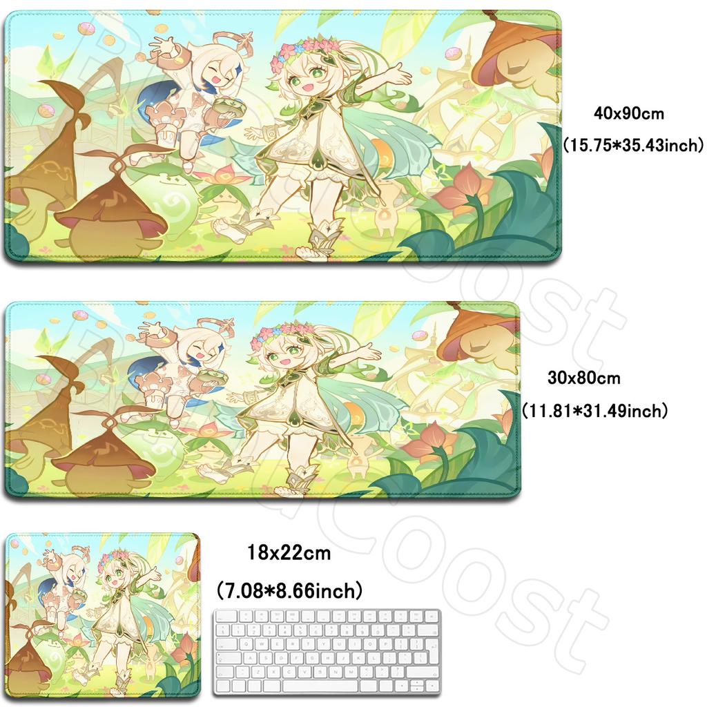 HD Printing Genshin Impact Mousepad Kawaii Anime Game Nahida Desk Mat Laptop Gaming Mouse Pad XXL 180x220mm 900x400mm Mousepads