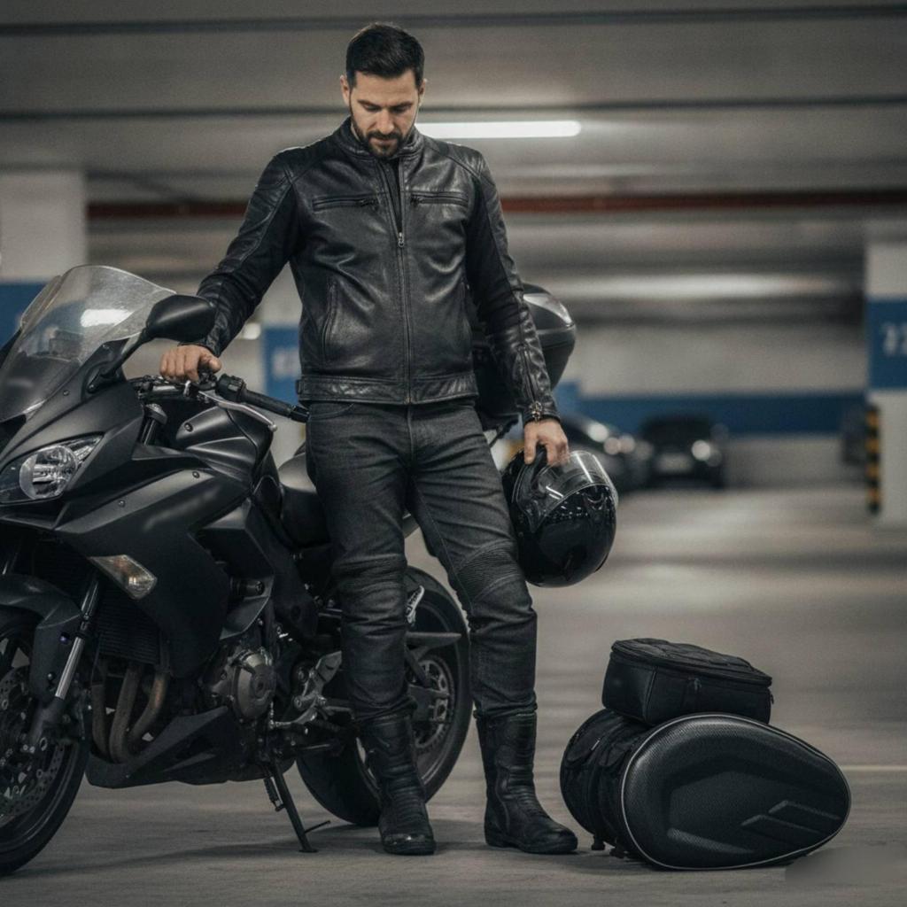 Motorcycle Saddlebags Detachable Luggage Wear Resistant for Commuters