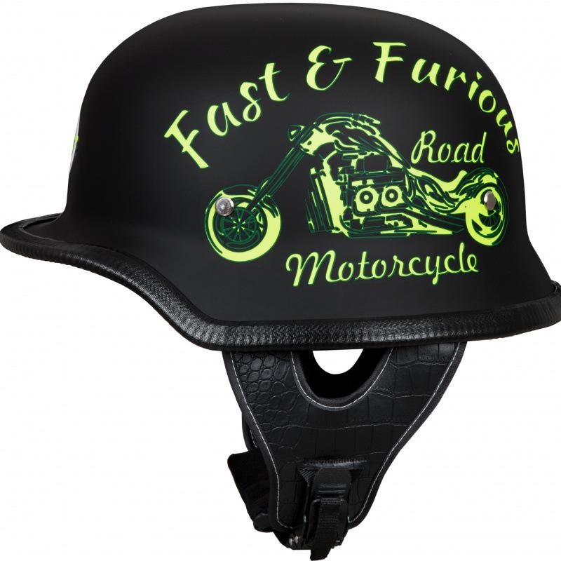 New Vintage Helmet Male and Female Couple Helmet German Locomotive Cruising Harley Half Helmet Personalized Bike Locomotive Hard Hat