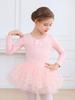 Girls' Long Sleeve Tutu Skirt Dancewear: Autumn/Winter Ballet & Figure Skating Leotard