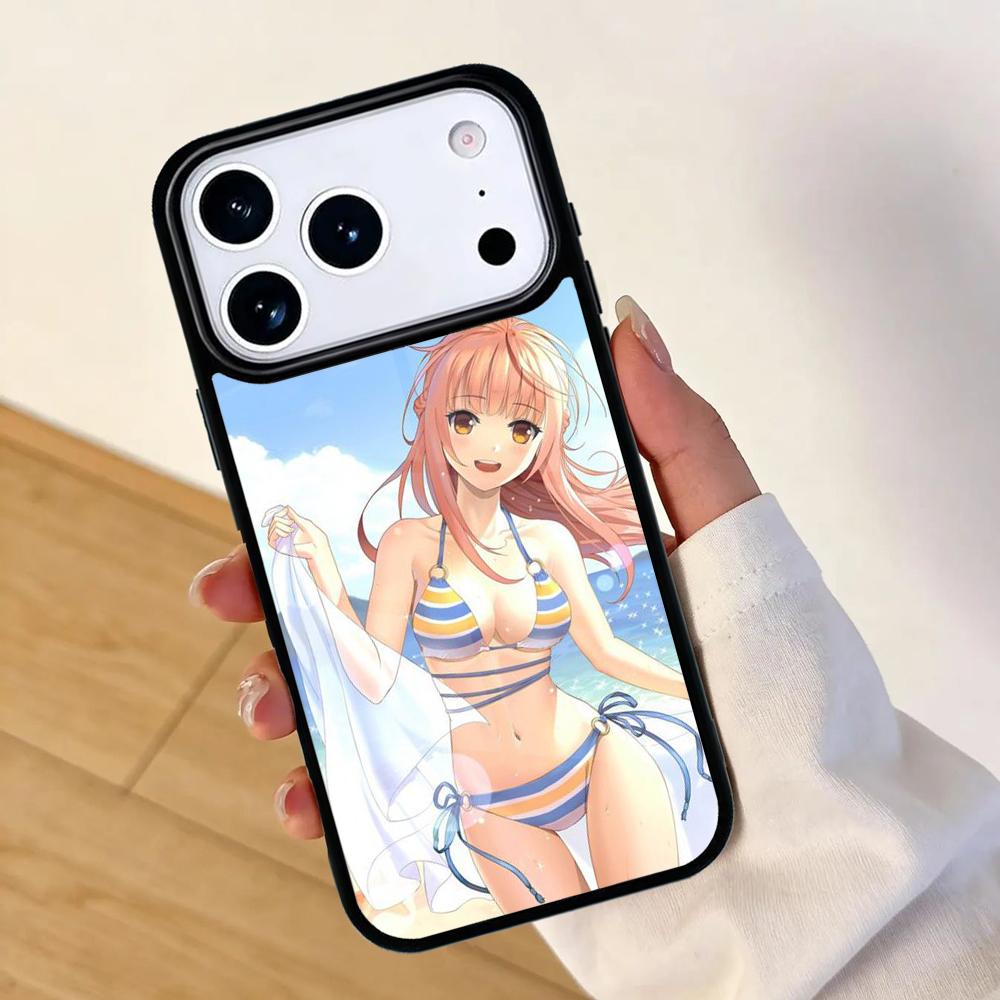 Anime Summer Bikini Girls Mobile Phone Case for IPhone 17 AIR 16pro Max 15 14 13 12 11 Bumper Cover
