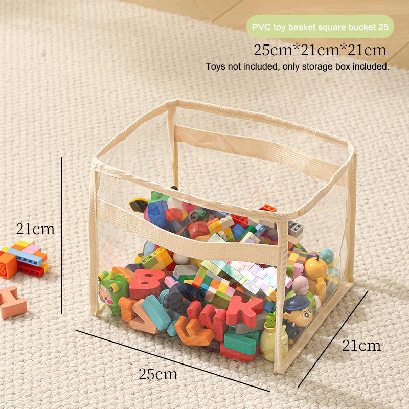 Transparenter Kinder Spielzeug Aufbewahrungskorb Große Größe Spielzeug Aufbewahrungstasche Große Kapazität Haushalts Multifunktionaler Aufbewahrungskorb