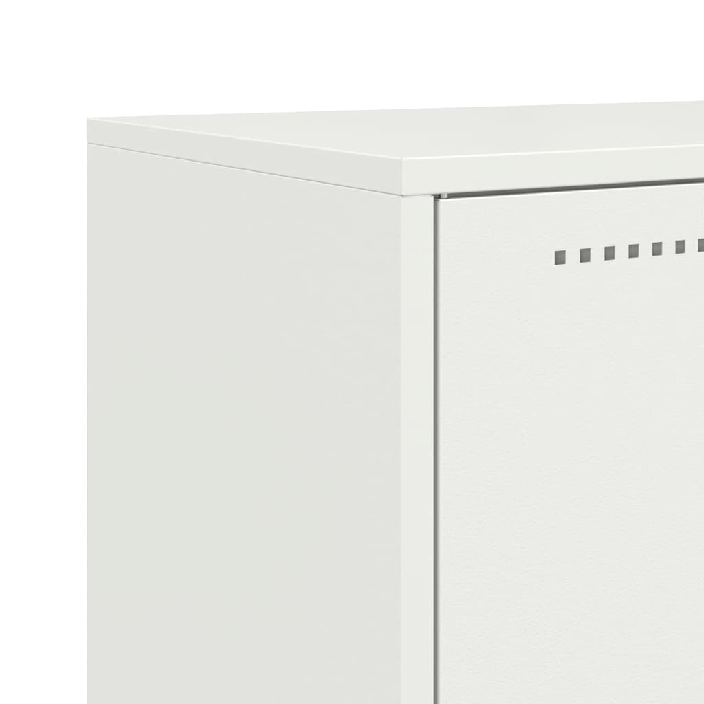 Highboard White 68.5 X 38.5 X 107 Cm Steel