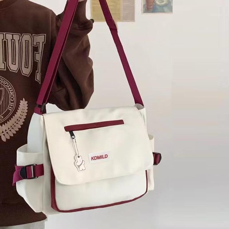 Fashion Nylon Crossbody Bag Large Capacity Shoulder Bag Hiking Travel Messenger Bag