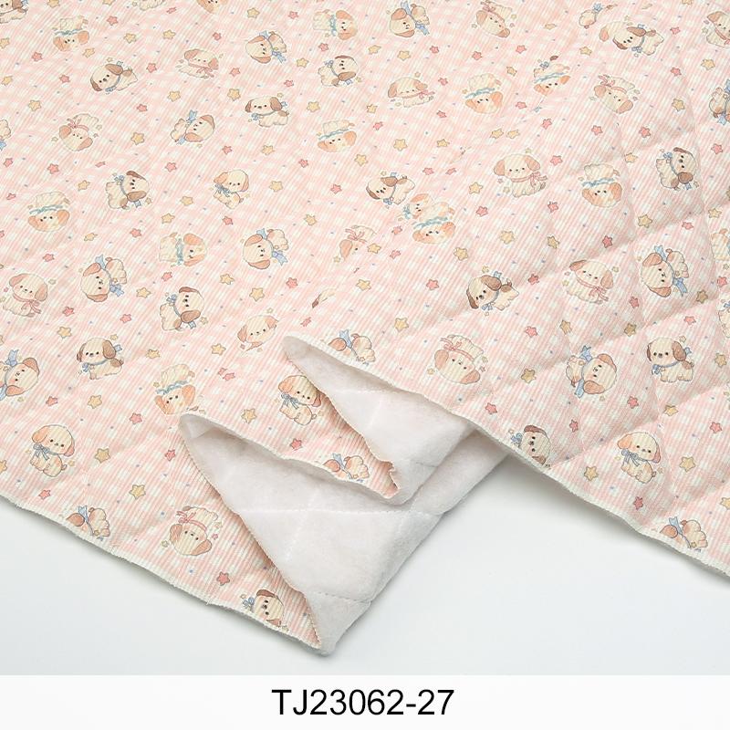 0.5m/1m/2m Velours Côtelé Épais Matelassé avec Tissu en Coton Tissu Imprimé Animal pour Couture Manteau d'Hiver Vêtements d'Enfants Tissu DIY