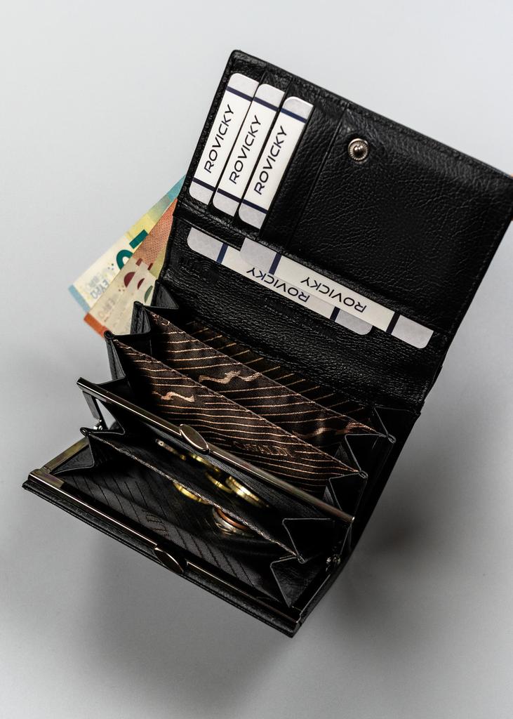 Women's Leather Wallet 445-IL2-BL-2540 Black