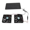 20W Solar Panel Fan Kit Heat Dissipation Ventilation Solar Powered Dual Fan with Switch for Chicken