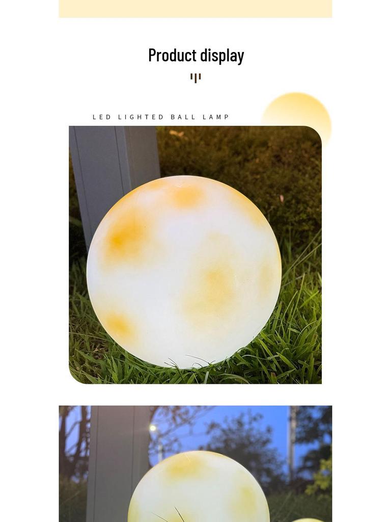 Solar-Powered Moon Lamp for Garden and Yard - Waterproof Decorative Outdoor Light