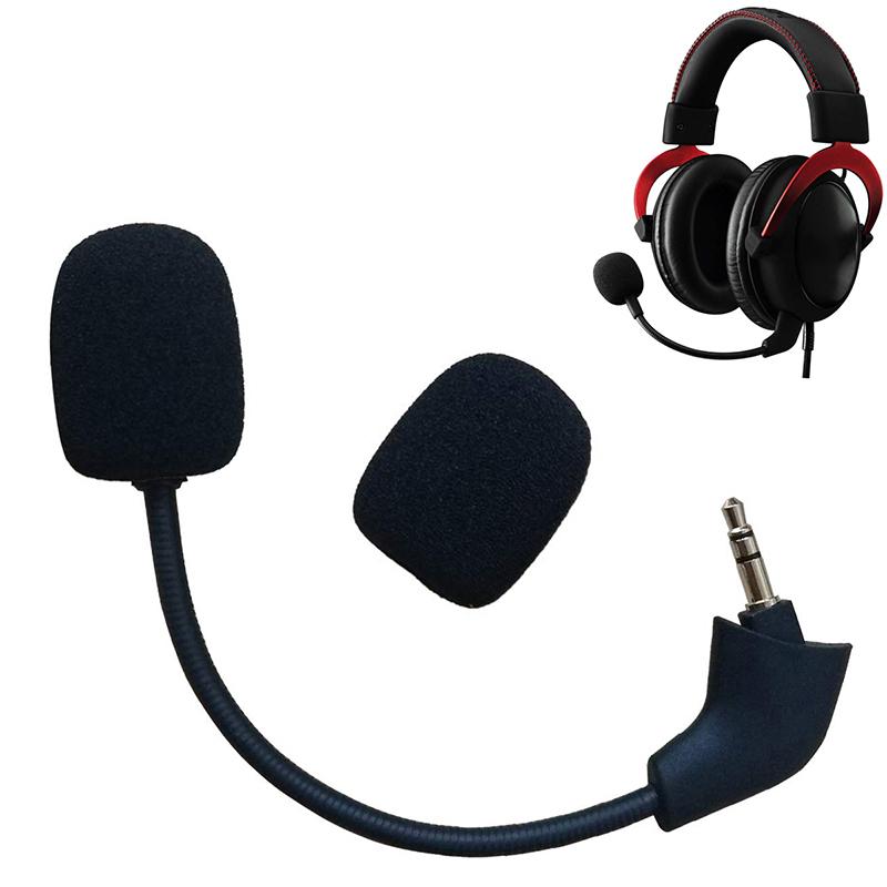 Replacement Game Mic 3.5mm Microphone for Kingston HyperX Cloud 2 II X Core Pro Silver Cloudx Gaming Headsets Headphones