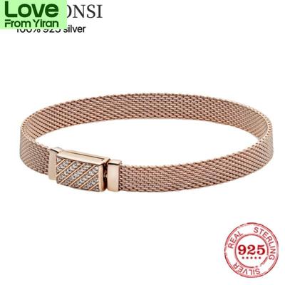 Originálny luxusný pravý 100 % 925 sterlingového striebra Pan náramok pre ženy Hadí reťazový náramok Autentický prívesok Vysoká kvalita DIY šperky