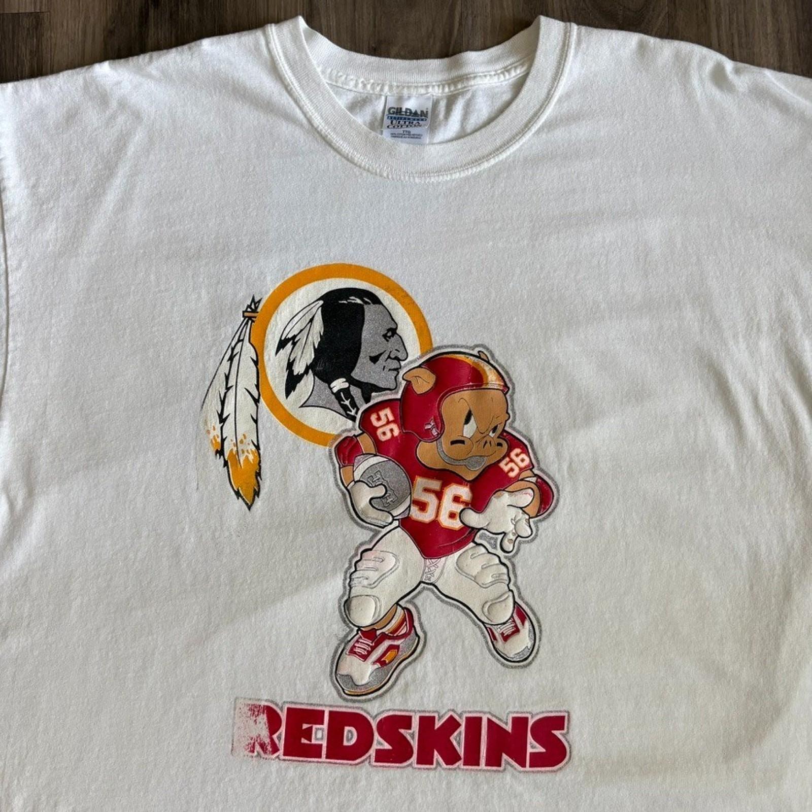 Vintage Washington Redskins Looney Tunes Men s Size 2XL White 1990s Unisex T-Shirt M