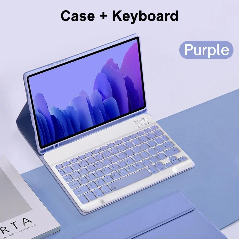 Bluetooth-Tastatur-Leder für Samsung Galaxy Tab A7 Cover für Galaxy Tab A7 10 4 Zoll 2022 2020 SM-T500/T503/T505/T507/T509