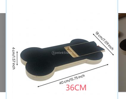 Dog Scratching Board with Compartment Bone-Shaped Nail File Wooden