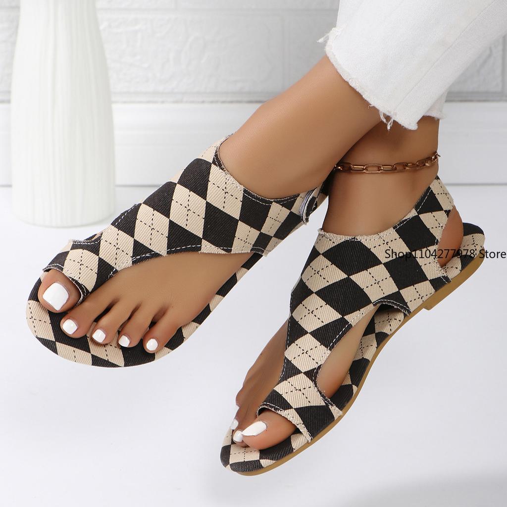 Fashion 2025 New Women Sandals Summer Flats Clip Toe Sandals Beach Designer Sandals Sling Back Fashion Casual Shoes for Women Flip Flops