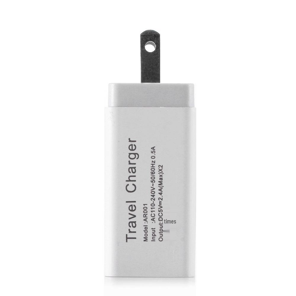 Dual USB 2.4A Smart Travel Charger for Apple & Android