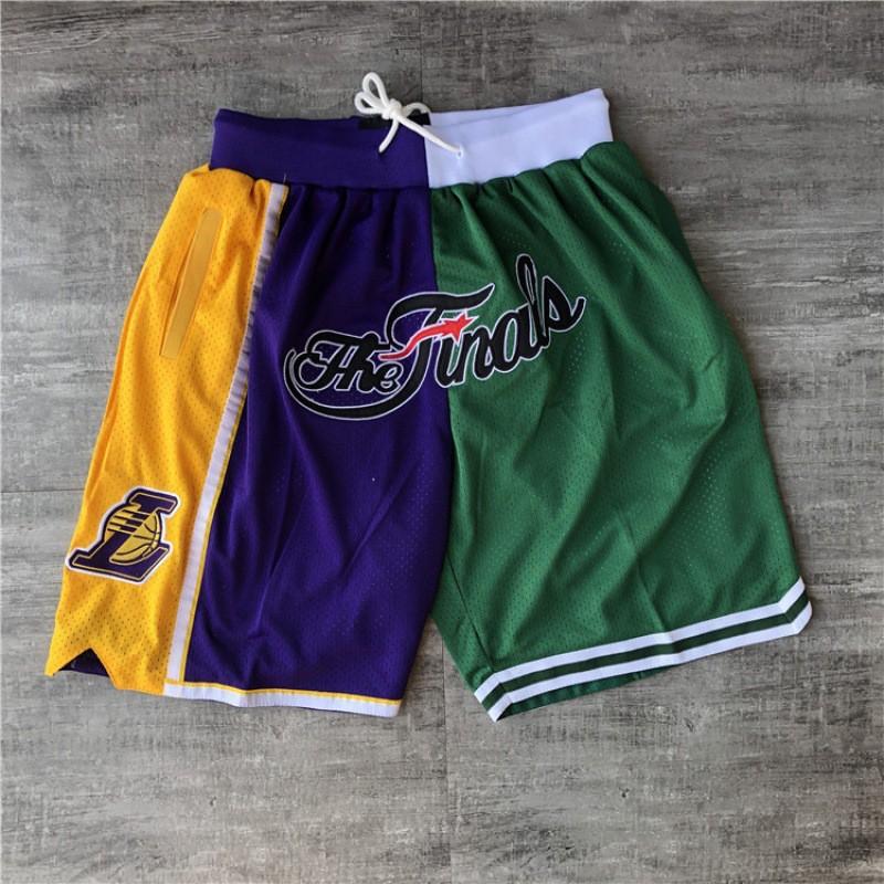 Basketball Shorts With Embroidered NBA Team Logos Super Sonic 76ers Lakers Rockets Magic Raptors Ultrafine Fiber Sport