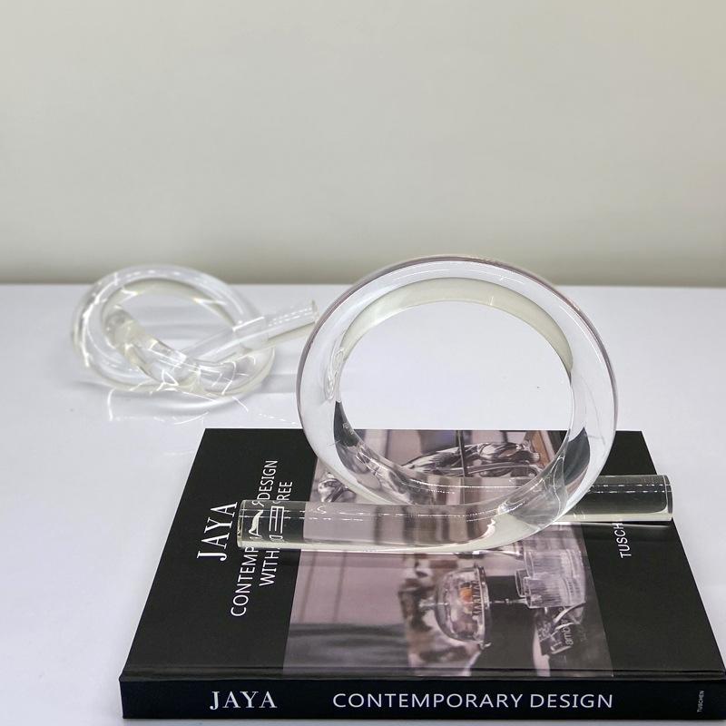 

Простой современный прозрачный кристалл абстрактный узел украшение креативное украшение модель комнаты кабинет гостиная настольное украшение 2