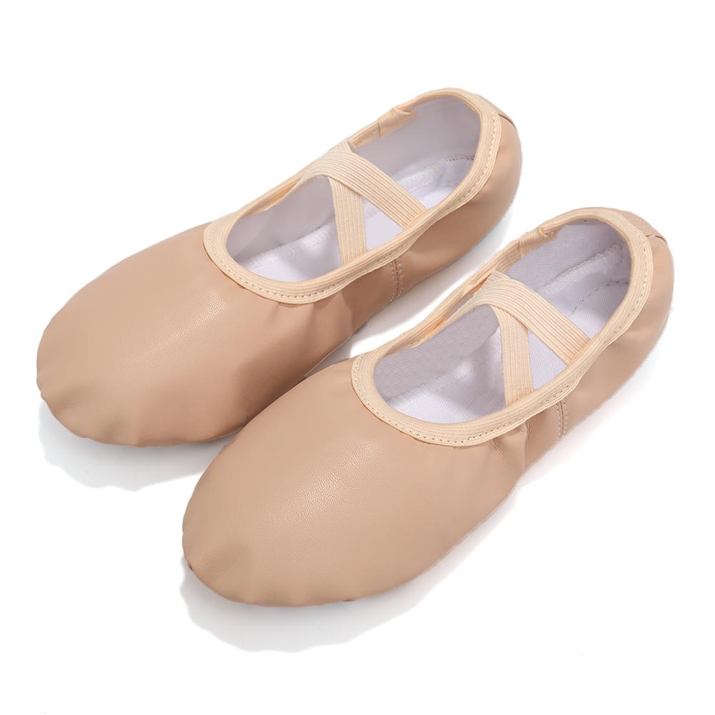 Women/Girls' Ballet Shoes Leather Flat Split Soft Sole Dance Slippers Adult Gymnastics Belly Yoga Ballerina Training Shoes