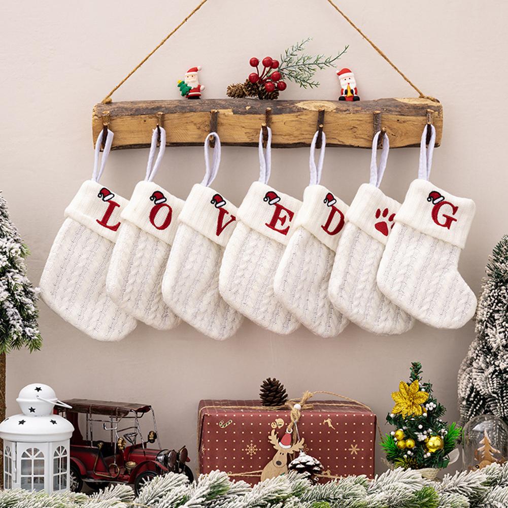 Christmas Stocking Alphabet Beautiful Decoration Pendant
