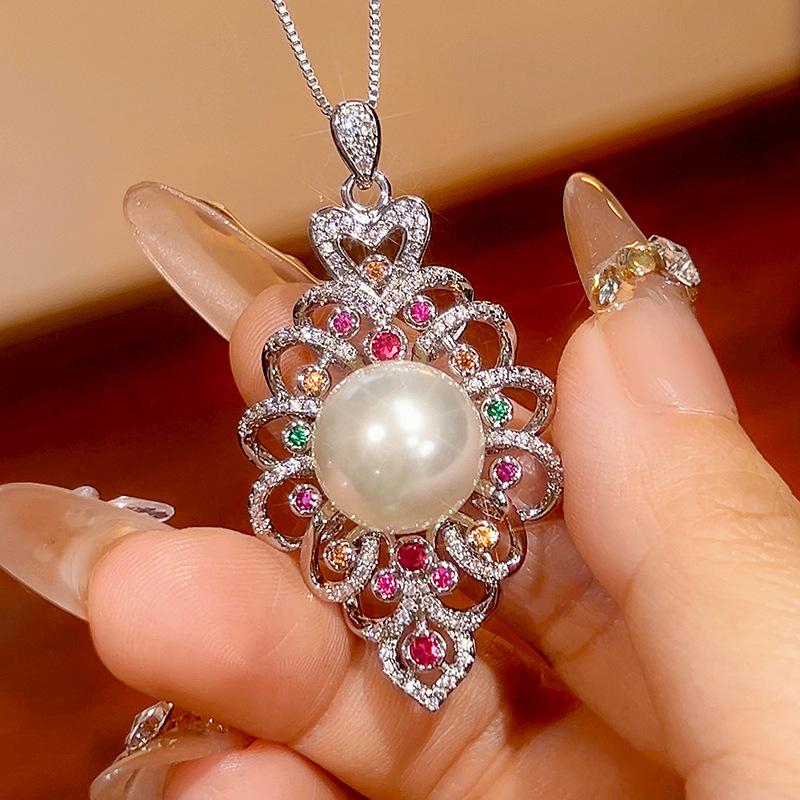 Jewelry Necklace Pearl Imitation Natural Australian White Pearl Nanyang Pearl Women S Fashion High-End Elegance