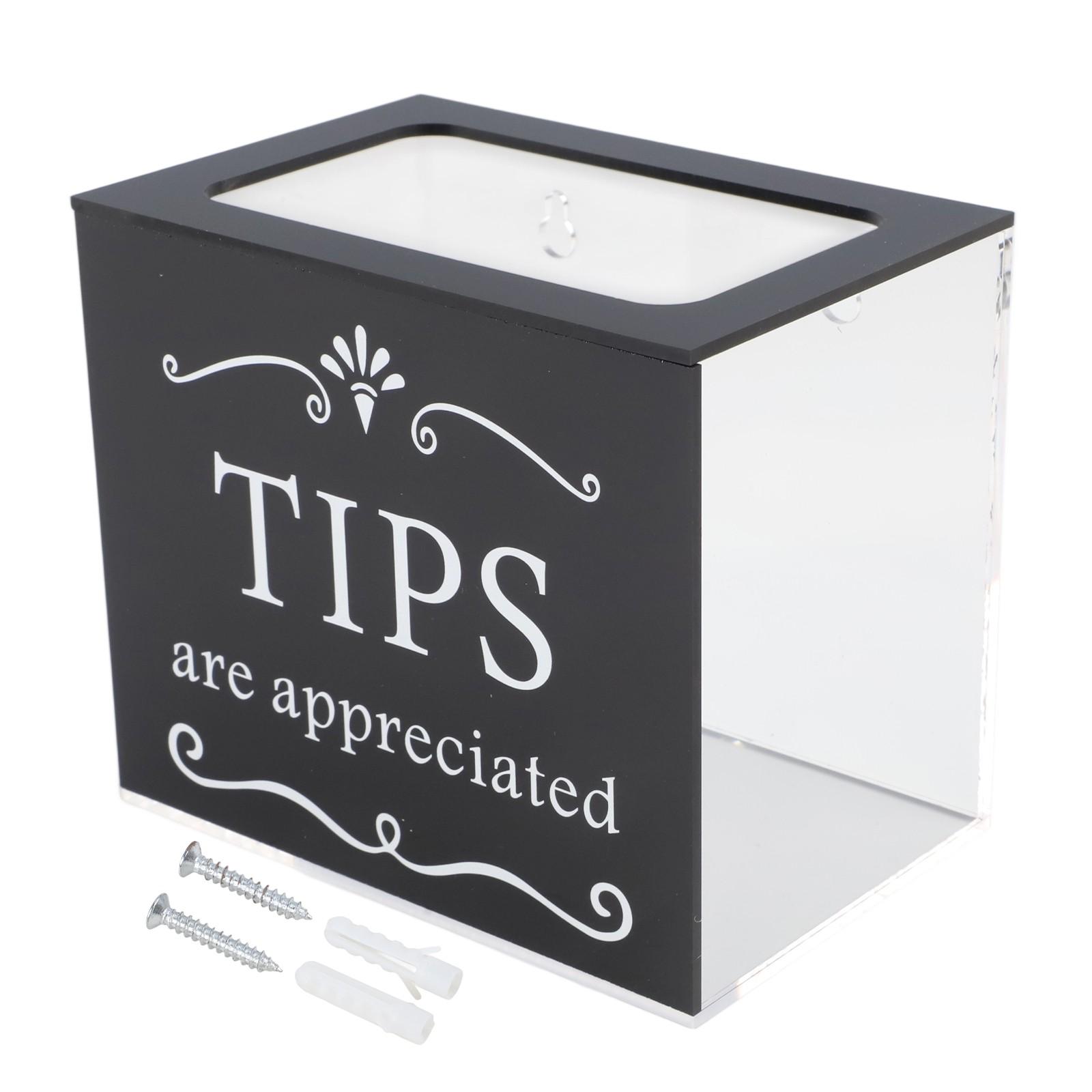 

6x4x5 Inches Size Acrylic Storage Box Lockable Money Box black classic