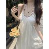 Seaside Vacation Beach Dress Women's Travel Dress White Sanya Film Wear Travel Skirt Long Dress Dopamine